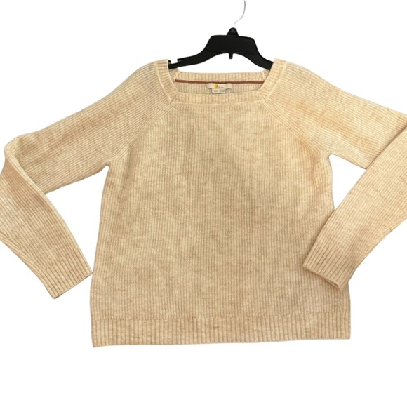BODEN Ivory Fluffy Queensberry Sweater oatmeal alpaca blend US 10 - Picture 2 of 13